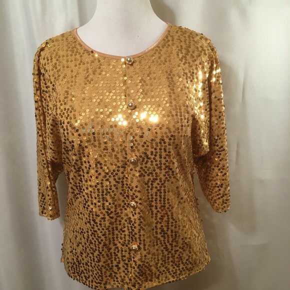 Fancy Sequined Blouse                    FREE SHIPPING - Picture 8 of 10
